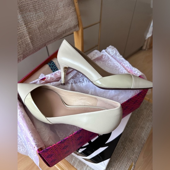 🆕new in box Tory Burch cement ramie pumps - Picture 3 of 8